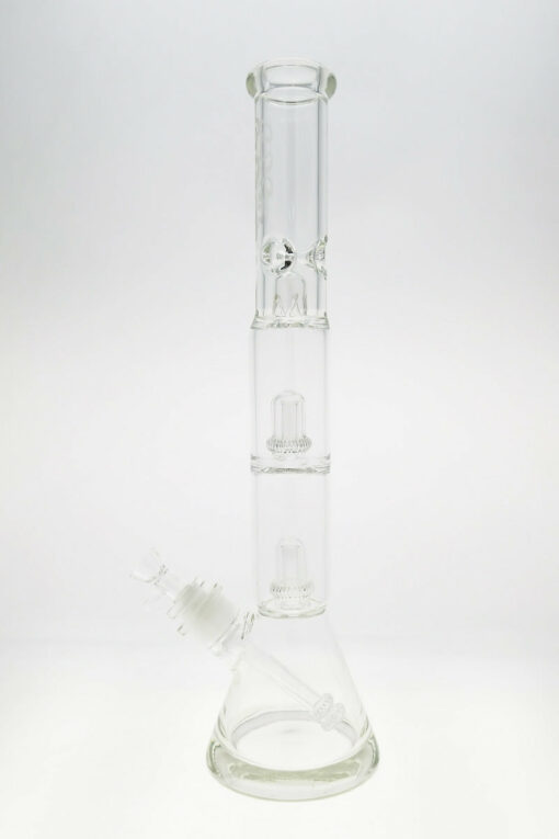 Shop Thick Ass Glass 20" UFO Double Slit Beaker - 7mm Thick with Showerhead Percolator in australian