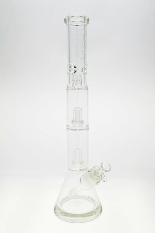 Shop Thick Ass Glass 20" UFO Double Slit Beaker - 7mm Thick with Showerhead Percolator in australian