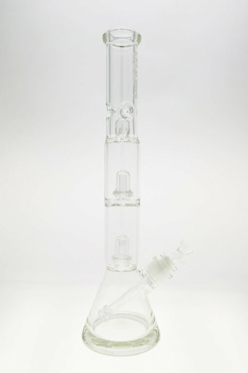 Shop Thick Ass Glass 20" UFO Double Slit Beaker - 7mm Thick with Showerhead Percolator in australian