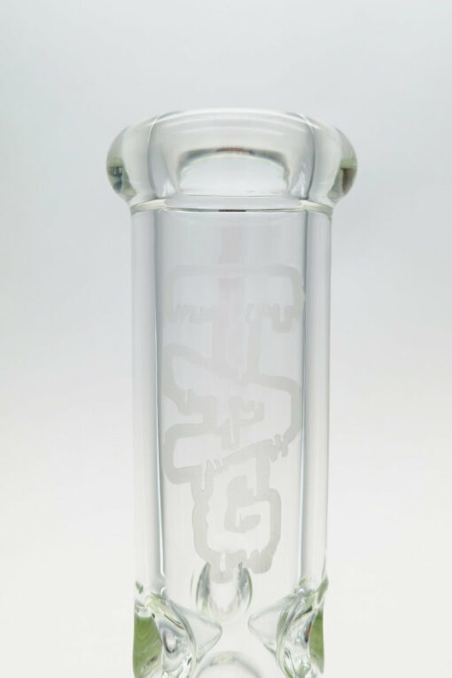 Shop Thick Ass Glass 20" UFO Double Slit Beaker - 7mm Thick with Showerhead Percolator in australian