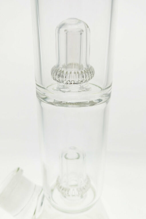 Shop Thick Ass Glass 20" UFO Double Slit Beaker - 7mm Thick with Showerhead Percolator in australian