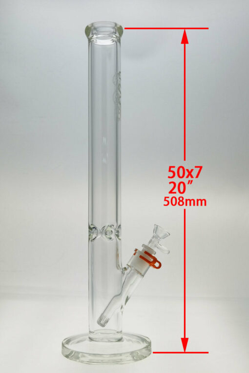 Shop Thick Ass Glass 20" Durable Straight Tube Bong 50x7MM with Smooth 18/14MM Downstem in australian