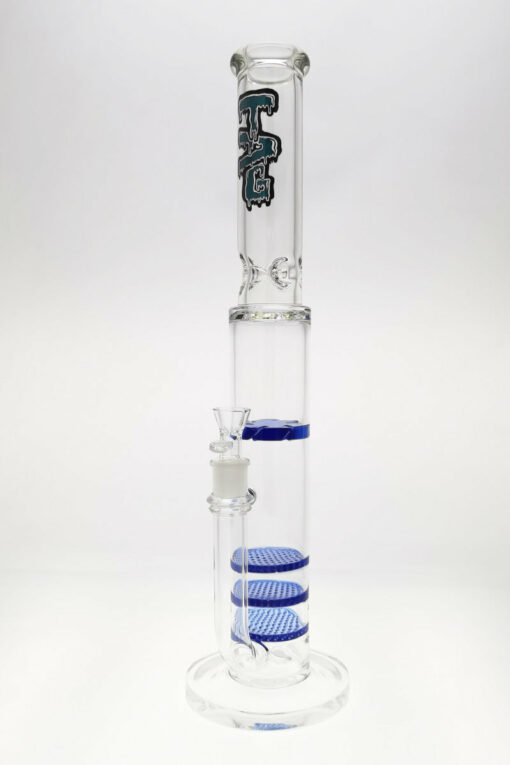 Shop Thick Ass Glass 20" Triple Honeycomb Quartz Bong w/ Spinning Guard in australian