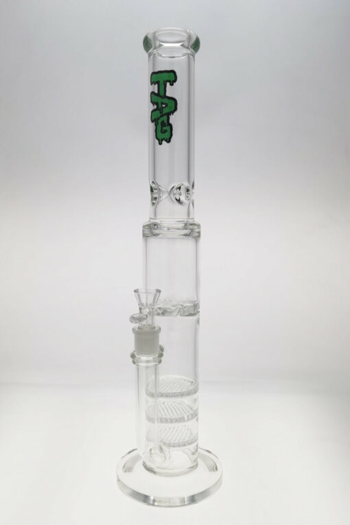 Shop Thick Ass Glass 20" Triple Honeycomb Quartz Bong w/ Spinning Guard in australian