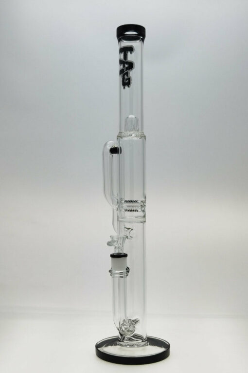 Shop Thick Ass Glass 21" Triple to Double Inline Super Slit Bong 44x4MM 18MM Female in australian