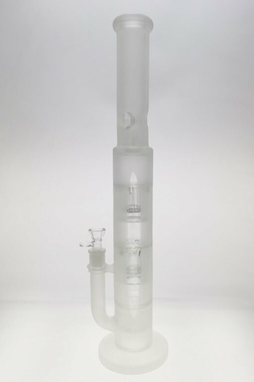 Shop Thick Ass Glass 21" Rasta Triple Showerhead Bong w/ Dome Guard 18MM in australian