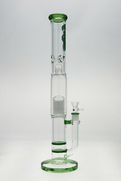 Shop Thick Ass Glass 22" Dual Honeycomb & 34-Arm Tree Percolator Bong 50x7MM in australian