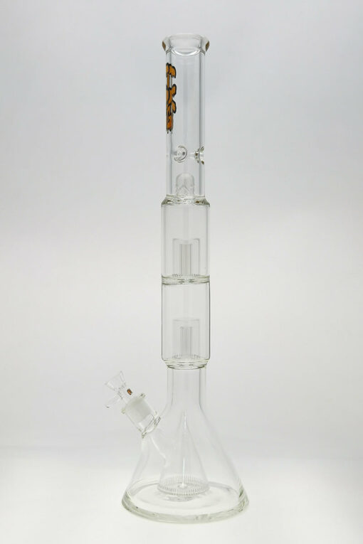 Shop Thick Ass Glass 24" Hybrid Beaker Straight Bong w/ Double Showerhead Percolator 18MM in australian