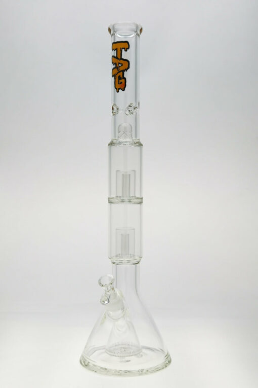 Shop Thick Ass Glass 24" Hybrid Beaker Straight Bong w/ Double Showerhead Percolator 18MM in australian