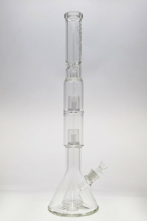 Shop Thick Ass Glass 24" Hybrid Beaker Straight Bong w/ Double Showerhead Percolator 18MM in australian