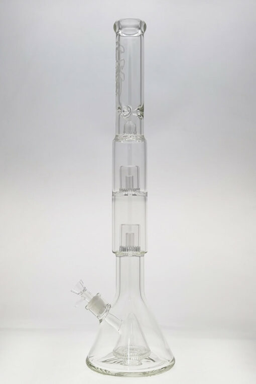 Shop Thick Ass Glass 24" Hybrid Beaker Straight Bong w/ Double Showerhead Percolator 18MM in australian