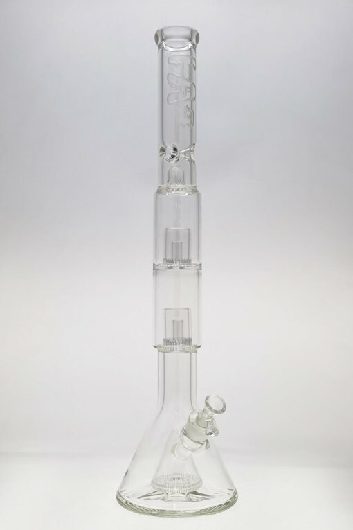 Shop Thick Ass Glass 24" Hybrid Beaker Straight Bong w/ Double Showerhead Percolator 18MM in australian