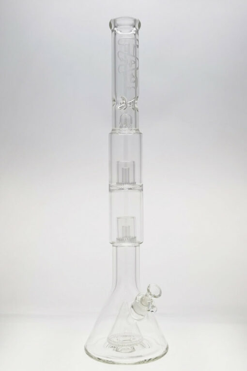 Shop Thick Ass Glass 24" Hybrid Beaker Straight Bong w/ Double Showerhead Percolator 18MM in australian