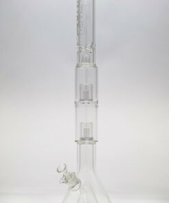 Shop Thick Ass Glass 24" Hybrid Beaker Straight Bong w/ Double Showerhead Percolator 18MM in australian