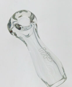 Shop Thick Ass Glass 4.5" Portable Clear Spoon Pipe w/ Large Carb & Mouthpiece in australian