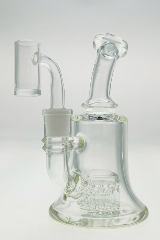 Shop Thick Ass Glass 6.5" Bent Neck Bong w/ 12-Arm Diffuser & Bellow Base - 14MM Female in australian