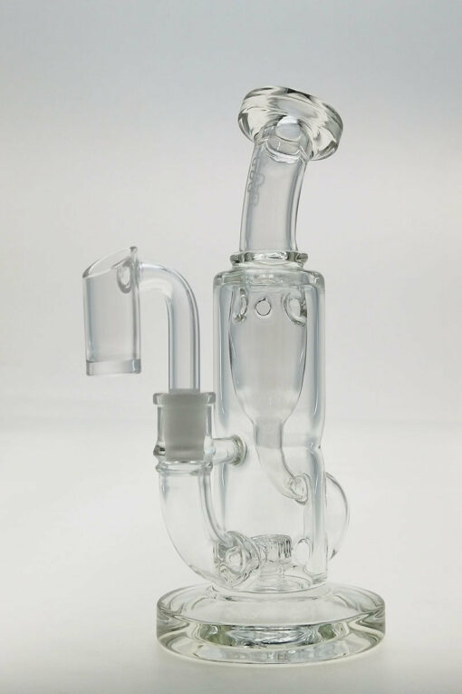 Shop Thick Ass Glass 7" Mini Klein Bong with Super Slit Puck - 10MM Female Joint in australian