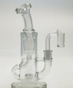 Shop Thick Ass Glass 7" Mini Klein Bong with Super Slit Puck - 10MM Female Joint in australian