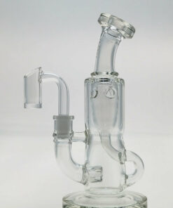 Shop Thick Ass Glass 7" Mini Klein Bong - Hammer Head Perc, 10mm Female, 4mm Thick in australian