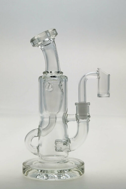 Shop Thick Ass Glass 7" Mini Klein Bong - Hammer Head Perc, 10mm Female, 4mm Thick in australian