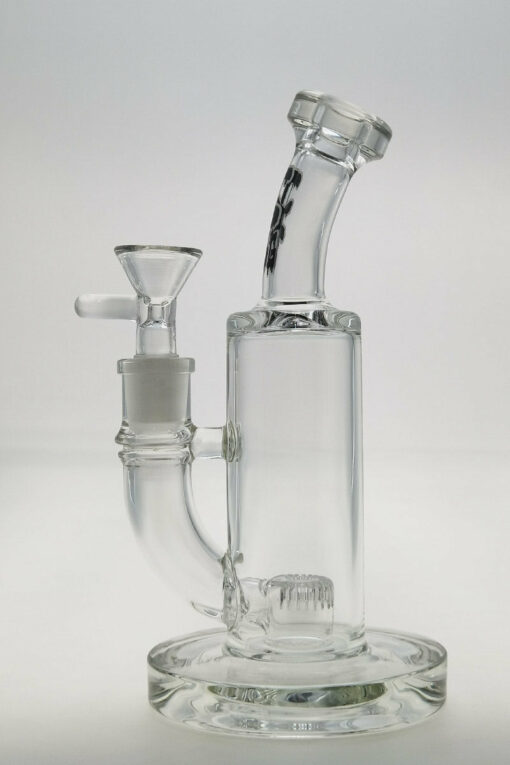 Shop Thick Ass Glass 8" Super Slit Puck Bong with Bent Neck & Showerhead Percolator in australian