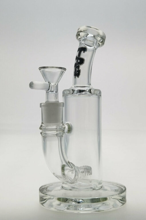 Shop Thick Ass Glass 8" Super Slit Puck Bong with Bent Neck & Showerhead Percolator in australian