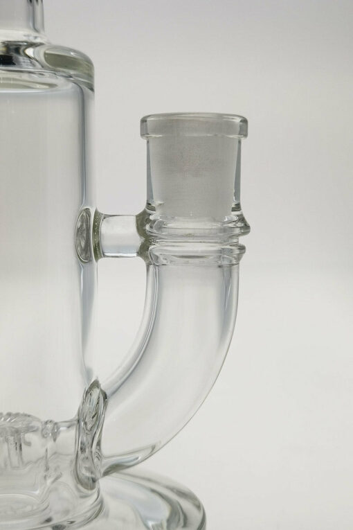 Shop Thick Ass Glass 8" Super Slit Puck Bong with Bent Neck & Showerhead Percolator in australian