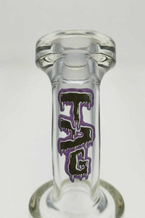 Shop Thick Ass Glass 8" Super Slit Puck Bong with Bent Neck & Showerhead Percolator in australian