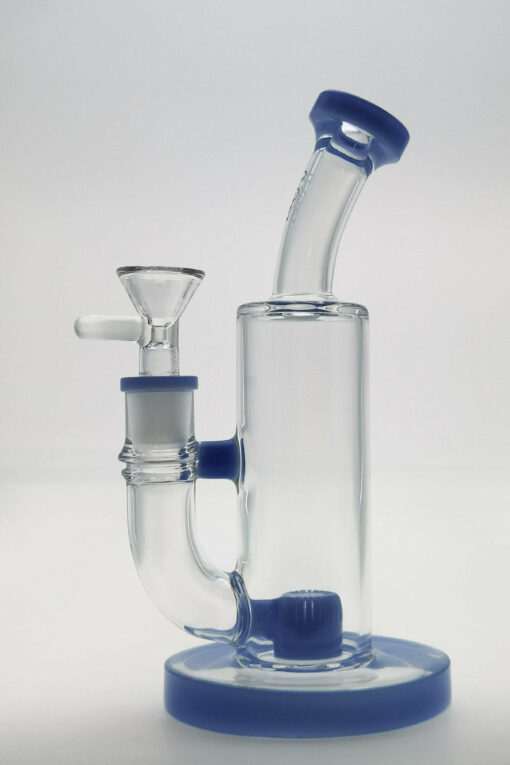 Shop Thick Ass Glass 8" Super Slit Puck Bong with Bent Neck & Showerhead Percolator in australian