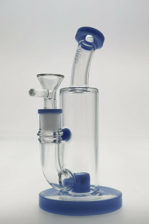 Shop Thick Ass Glass 8" Super Slit Puck Bong with Bent Neck & Showerhead Percolator in australian