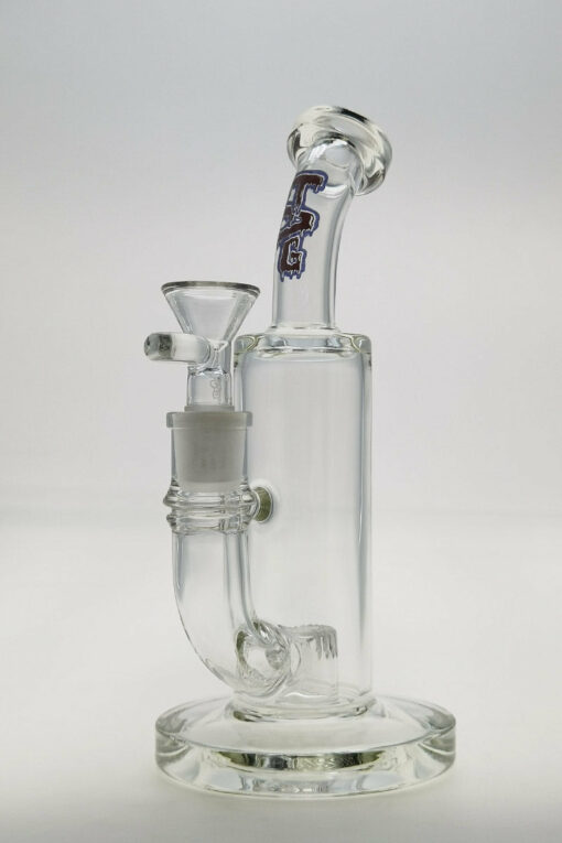 Shop Thick Ass Glass 8" Super Slit Puck Bong with Bent Neck & Showerhead Percolator in australian