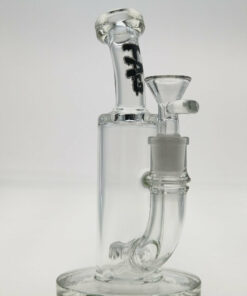 Shop Thick Ass Glass 8" Super Slit Puck Bong with Bent Neck & Showerhead Percolator in australian