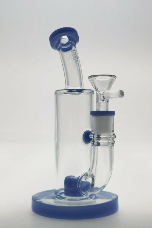 Shop Thick Ass Glass 8" Super Slit Puck Bong with Bent Neck & Showerhead Percolator in australian