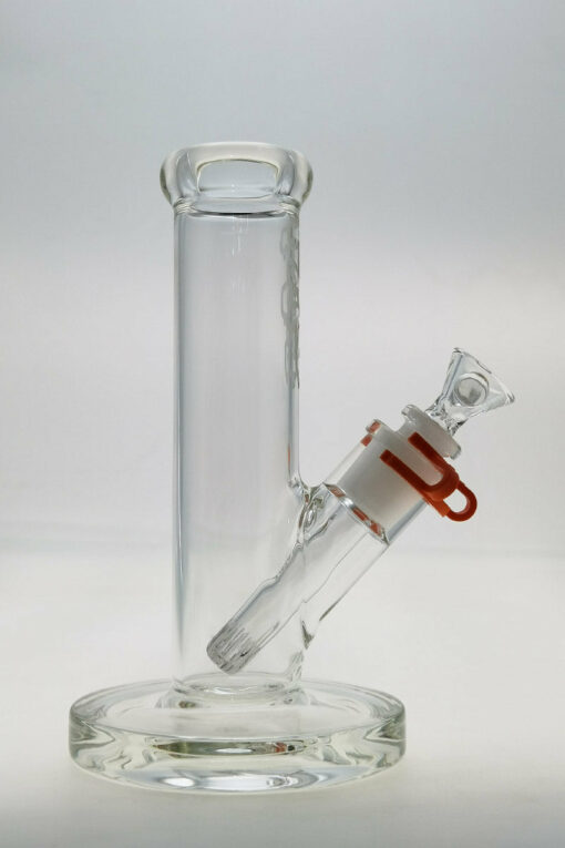 Shop Thick Ass Glass 8" Durable Straight Tube Bong 44x4MM with 18/14MM Downstem in australian