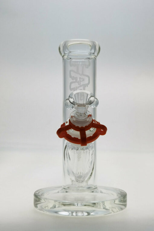 Shop Thick Ass Glass 8" Durable Straight Tube Bong 44x4MM with 18/14MM Downstem in australian