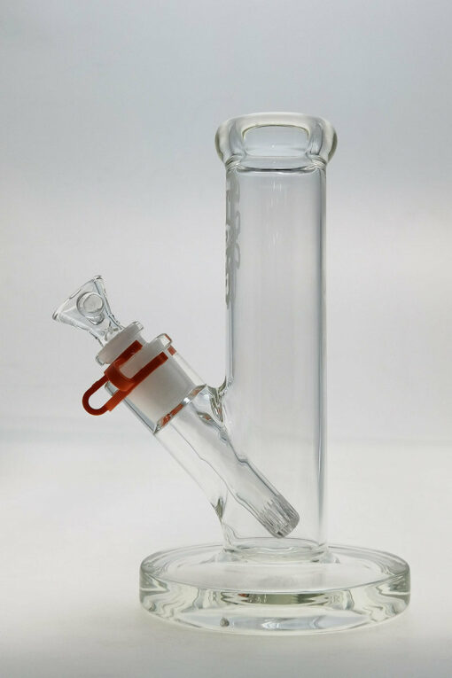 Shop Thick Ass Glass 8" Durable Straight Tube Bong 44x4MM with 18/14MM Downstem in australian