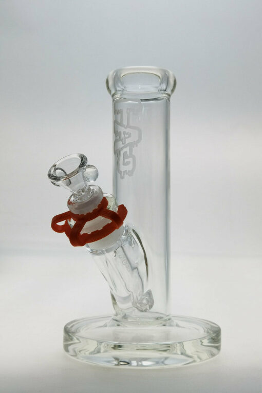 Shop Thick Ass Glass 8" Durable Straight Tube Bong 44x4MM with 18/14MM Downstem in australian