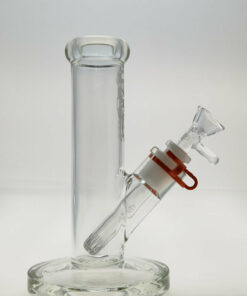 Shop Thick Ass Glass 8" Durable Straight Tube Bong 44x4MM with 18/14MM Downstem in australian