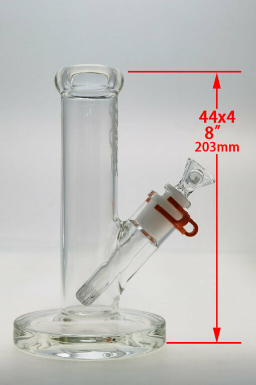 Shop Thick Ass Glass 8" Durable Straight Tube Bong 44x4MM with 18/14MM Downstem in australian