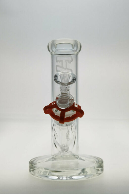 Shop Thick Ass Glass 8" Durable Straight Tube Bong 44x4MM with 18/14MM Downstem in australian