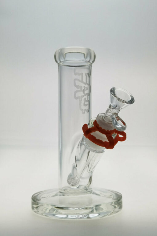 Shop Thick Ass Glass 8" Durable Straight Tube Bong 44x4MM with 18/14MM Downstem in australian