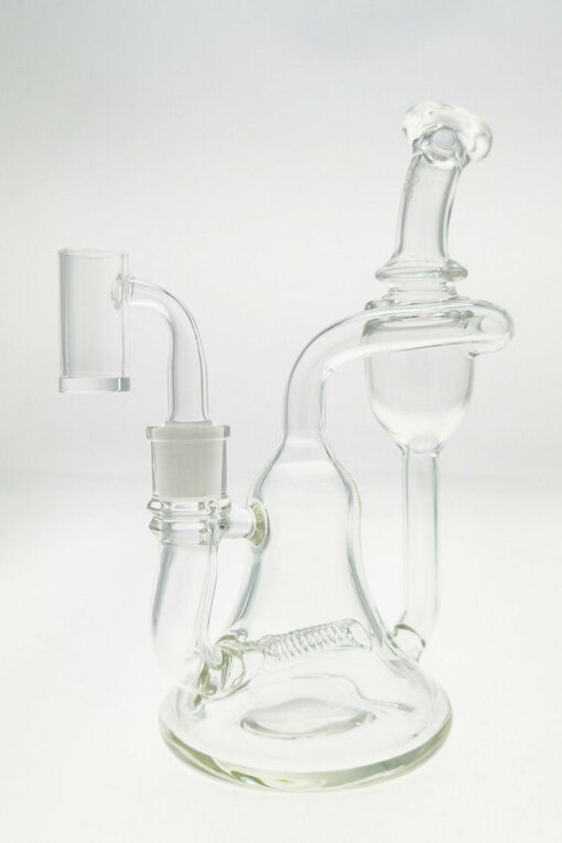 Shop Thick Ass Glass 8.25" Recycler Bong w/ Inline Perc & Bellow Base - 14MM in australian