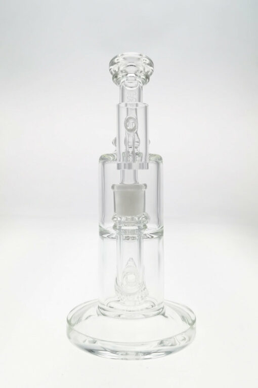 Shop Thick Ass Glass 9" Vibrant Yellow Bent Neck Bong w/ Double UFO Perc in australian