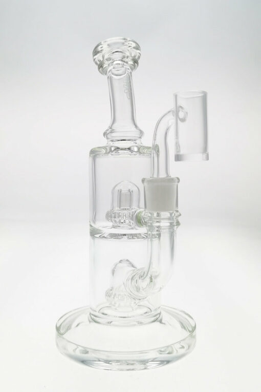 Shop Thick Ass Glass 9" Vibrant Yellow Bent Neck Bong w/ Double UFO Perc in australian