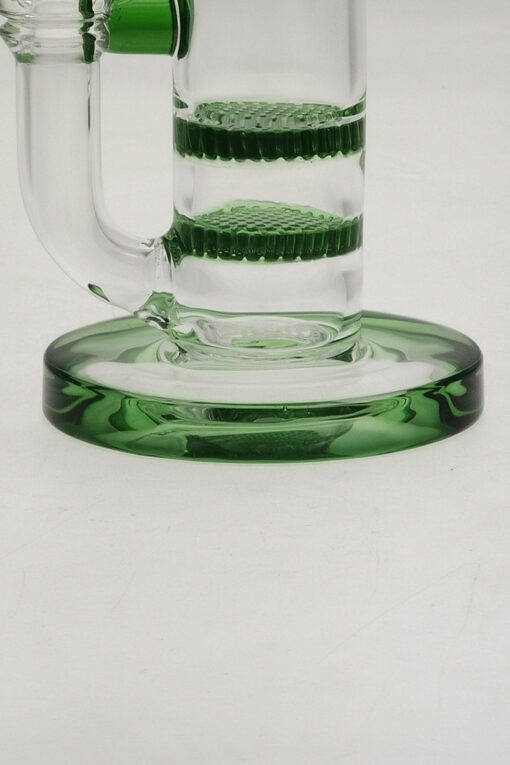 Shop Thick Ass Glass 9.5" Bent Neck Bong with Double Honeycomb & Spinning Splashguard in australian