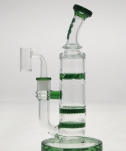 Shop Thick Ass Glass 9.5" Bent Neck Bong with Double Honeycomb & Spinning Splashguard in australian