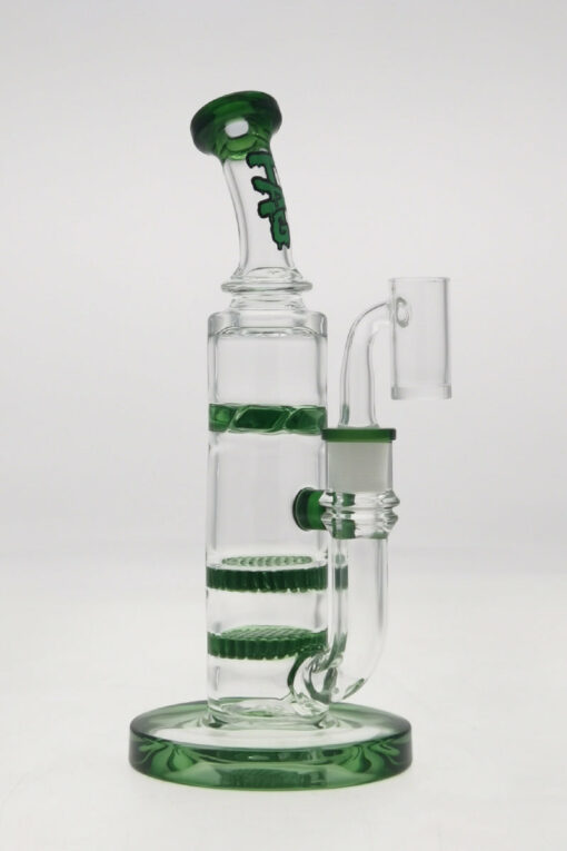 Shop Thick Ass Glass 9.5" Bent Neck Bong with Double Honeycomb & Spinning Splashguard in australian