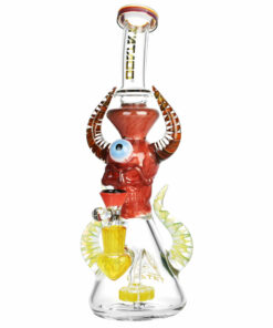 Shop Tataoo Glass Eye Spy Horned Skull Water Pipe in australian