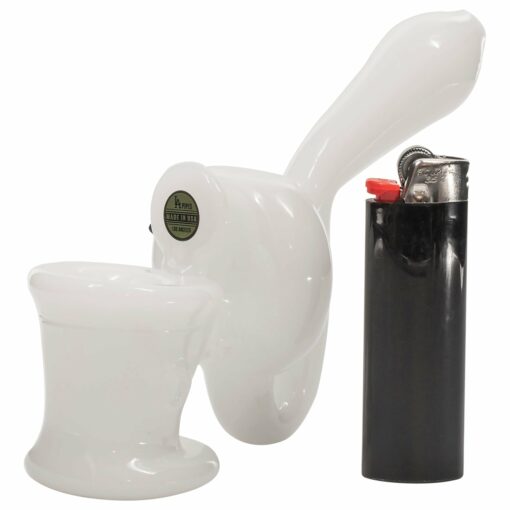 Shop LA Pipes Hand-Blown Sherlock Toilet Bowl Glass Pipe for Dry Herb in australian