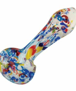 Shop The "Paint Splatter" Colorful Frit Glass Pipe in australian